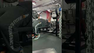 Bench work camber bar plus 2 chains per side 5 X 5 bodybyderrick powerlifting [upl. by Cate213]