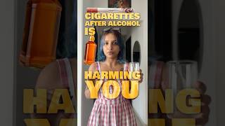 Cigarette after alcohol is harming your health  healthandwellness shorts [upl. by Valorie103]