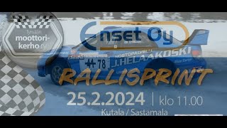 Enset Oy Rallisprint 2024 Tuukka Hallia [upl. by Hayott]