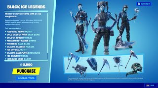 NEW Fortnite Black Ice Legends Bundle Full Showcasing  Icebound MidasPermafrost Raider amp more [upl. by Adlesirg105]