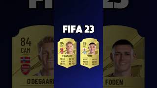 Odegaard vs Phil Foden rating Comparison  FIFA 18  EAFC 25  football gaming footballshorts [upl. by Dnomra816]