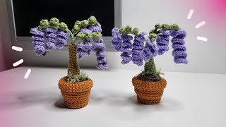 Crochet Wisteria flowers fast amp easy [upl. by Novled800]