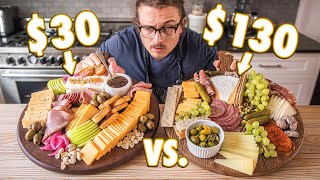 30 Charcuterie Board vs 130 Charcuterie Board  But Cheaper [upl. by Airom]