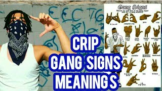 CRIP GANG SIGNS MEANINGS [upl. by Ainslee667]