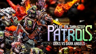 Orks vs Dark Angels Combat Patrol New Players to 40k with Veteran Coaches [upl. by Mears236]