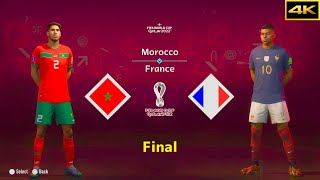 FIFA 23  MOROCCO vs FRANCE  HAKIMI vs MBAPPE  FIFA WORLD CUP FINAL  4K [upl. by Tuhn653]