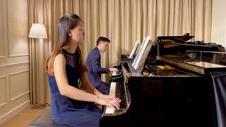 Anton Arensky  Suite for Two Pianos No1 Op 15 I Romance [upl. by Maidy]