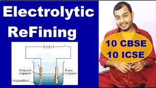 ELECTROLYTIC REFINING  Meatls and Non  Metals 10 CBSE  Occurence of Metals  10 CBSE [upl. by Corissa]