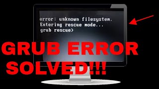 No Such Partition Grub Error  SOLVED [upl. by Launame]