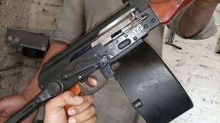 AK47 style shotgun with drum magazine Best performance India made AK47 9mm 30 bore zastava zigana [upl. by Bascomb]