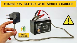 12 Volt Power Supply for 100Ah Battery Charger using Mobile Charger  220v AC to 12v DC [upl. by Sessilu725]