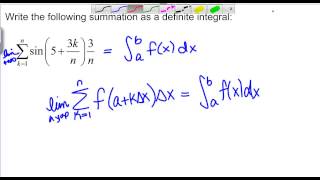 Converting a Riemann Sum to a Definite Integral [upl. by Llehcor295]