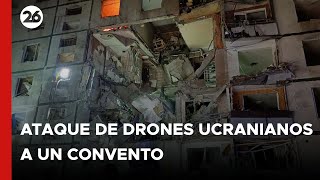 RUSIA  Ataque de drones ucranianos a un convento [upl. by Salinas]