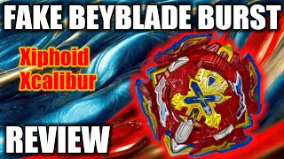 Fake B200 Xiphoid Xcalibur Beyblade Burst Review Flame Brand [upl. by Nikolai891]