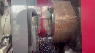 Thick walled pipe beveling machine [upl. by Assin]