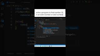 Program To Find A Given Number Is an Even Number or Odd Number trending shortsprogram evenodd [upl. by Whitby]