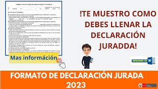 NOMBRAMIENTO DOCENTE 2023  𝐃𝐄𝐂𝐋𝐀𝐑𝐀𝐂𝐈𝐎́𝐍 𝐉𝐔𝐑𝐀𝐃𝐀 [upl. by Petr343]