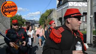 🥁Marche Saint Barthélemy de Bioul 2023🥁épisode 1 🥁folklore belgium🥁 [upl. by Adhamh599]