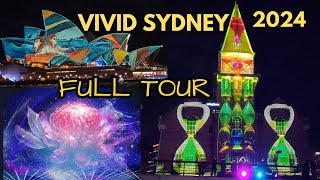 Vivid Sydney 2024 full walking tour light show music and food [upl. by Erlinna]