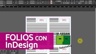 Tutorial InDesign  numeración con folios [upl. by Tevis]