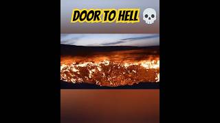 Inside the Door to Hell  the crater that has burned for decades DarvajaCrater shorts 😱 [upl. by Mirelle740]