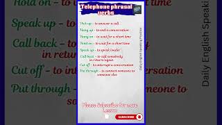 Telephone phrasal verbs Daily English speaking practice English conversation [upl. by Ennayk]