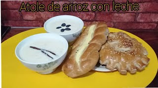 Atole de arroz con leche receta fácil y rápida 😋😋 [upl. by Lamberto]