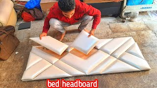 how to make headboard at home with plywoodबेडरूम के लिए हेडबोर्ड कैसे बनाएं [upl. by Varien]