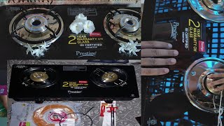 Gas stove ll prestige Atlas  gas stove unboxing review RRajeshVlogs Ranjitb93 [upl. by Kalam]