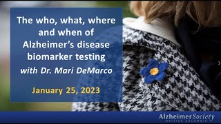 Dementia education I The who what where and when of Alzheimer’s disease biomarker testing [upl. by Kendre]