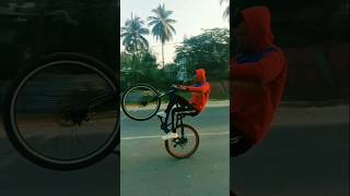 😱😱😱 mtbstunt bicycle mtbwheelie mtbcycle subscribe [upl. by Anelaj]