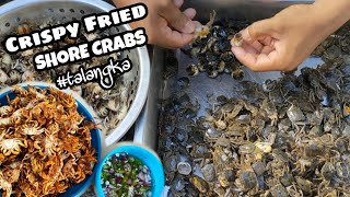 HOW TO COOK CRISPY FRIED SHORE CRABS   CRABLETS  TALANGKA [upl. by Kozloski]