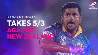 Rangana Herath runs through New Zealand with 53 in 2014  T20 World Cup [upl. by Nnaerb]