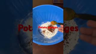 Potatowedgespotato wedges cooking easyrecipe বিকেলেরনাস্তা পটেটো recipe song foryou [upl. by Sibell784]