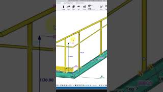 Height of the handrail on stairs in Tekla Structures tekla teklastructures ddbim [upl. by Romola958]