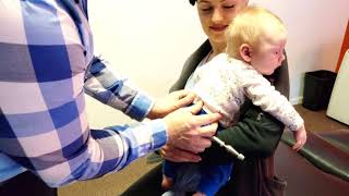 Chiropractor Adjusts BABY amp fixes colic with 1 ADJUSTMENT [upl. by Drehcir420]