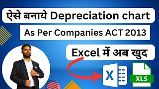 How To Prepare Depreciation chart As Per Companies ACT 2013  Depreciation Chart in excel [upl. by Thedrick675]