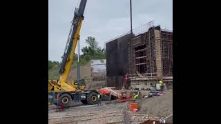 DTE Sibley Quarry resteel walls for conveyor system [upl. by Enelcaj889]