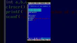 Addition of two numbers in C programming language computerscience programminglanguage shorts [upl. by Aiket544]