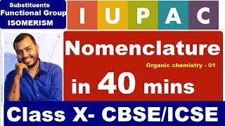 IUPAC  Nomenclature of ORGANIC Carbon amp its compound  Functional groups [upl. by Iosep]