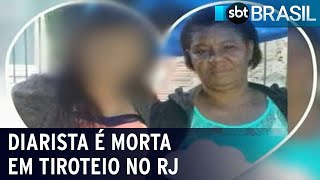 Diarista morre após ser baleada durante tiroteio no Rio de Janeiro  SBT Brasil 060122 [upl. by Fasta]