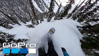 GoPro Travis Rices Revelstoke Pillow Line  Natural Selection Tour Snowboarding POV [upl. by Yelnoc998]