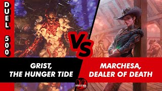 GRIST THE HUNGER TIDE VS MARCHESA DEALER OF DEATH  DUEL COMMANDER 500 [upl. by Chipman]