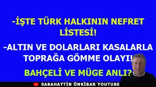 İŞTE TÜRK HALKININ NEFRET LİSTESİALTIN VE DOLARLAR KASALARLA TOPRAKTA ÇÜNKÜBAHÇELİ İLE MÜGE ANLI [upl. by Trabue208]