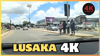 Downtown LUSAKA  Discover Zambia capital city in a 4K DRIVE P1 [upl. by Desmund]