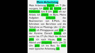 Mein Arbeitstag  Erzählung A2B1 Berlin Deutschhören B1 A2 [upl. by Nagar241]