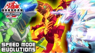 Every Main Bakugans Speed Mode Evolution  Bakugan Evolutions Battles amp Rollout Compilation [upl. by Sanchez]