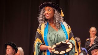 Dr AnneMarie Imafidon Chancellor of Glasgow Caledonian University opens the graduation ceremony [upl. by Ekram]