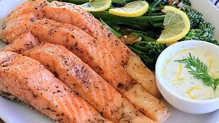 Lemon Dill Salmon Recipe including lemon dill sauce recipe [upl. by Larok]