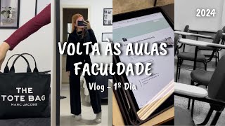 VOLTA ÀS AULAS FACULDADE  VLOG 1º DIA  Publicidade e Propaganda 🤍✨📚 [upl. by Carpet443]